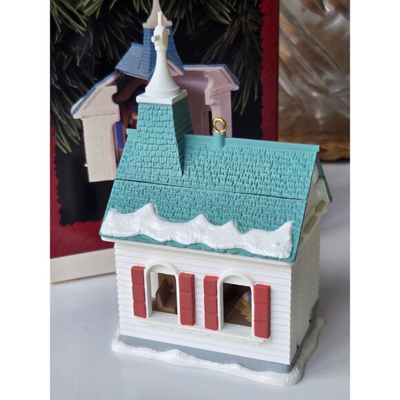 Come All Ye Faithful 1996 Hallmark Keepsake Nativity Ornament Chapel Holy Family - Picture 6 of 10